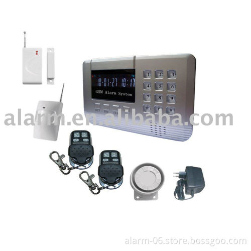 LCD display 90 zones gsm burglar alarm system with CE and Rohs